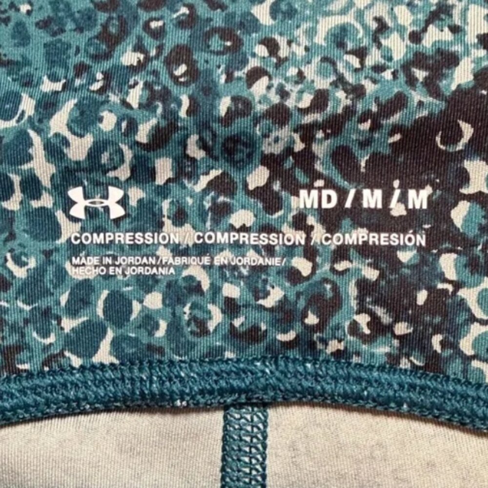 Under Armour Size Medium Teal Patterned Compressi… - image 4